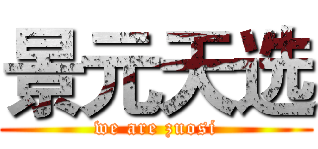 景元天选 (we are zuosi)