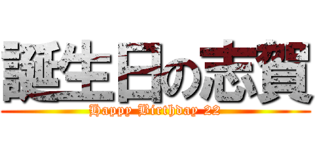 誕生日の志賀 (Happy Birthday 22)