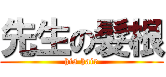 先生の髮根 (his hair)