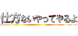 仕方ないやってやるよ ()