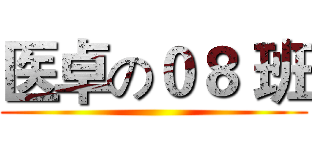 医卓の０８ 班 ()