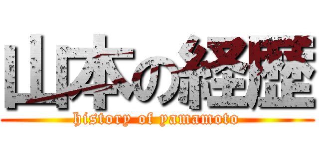 山本の経歴 (history of yamamoto)