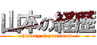 山本の経歴 (history of yamamoto)