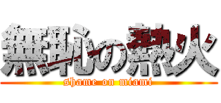 無恥の熱火 (shame on miami)