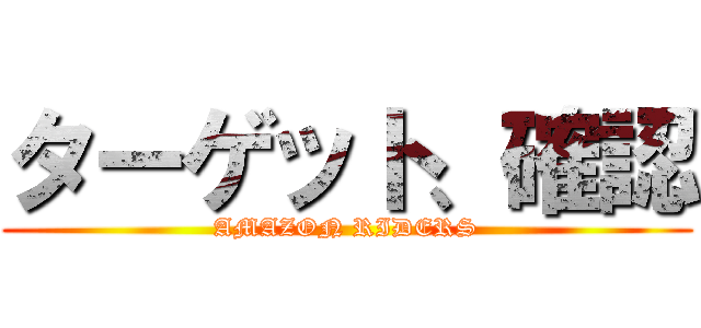 ターゲット、確認 (AMAZON RIDERS)