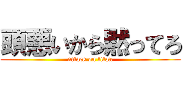 頭悪いから黙ってろ (attack on titan)