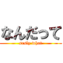 なんだって (srsly what)