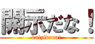 開示だな！ (kaizidana!)