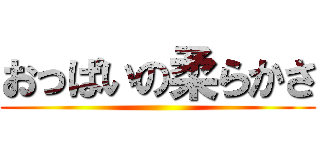 おっぱいの柔らかさ ()