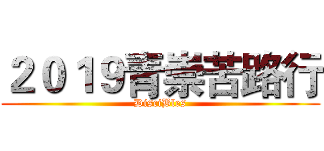 ２０１９青崇苦路行 (DisciBles)