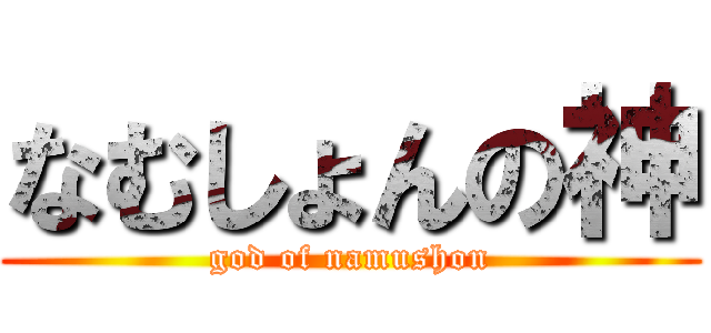 なむしょんの神 (god of namushon)