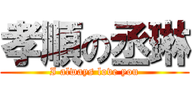 孝順の丞琳 (I always love you)