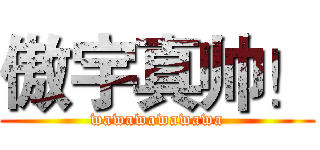 傲宇真帅！ (wawawawawawa)