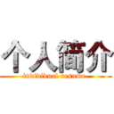 个人简介 (individual resume )