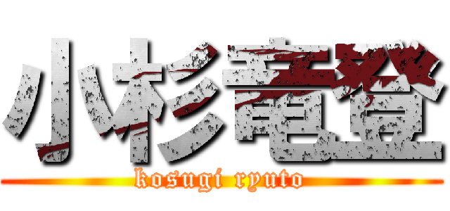 小杉竜登 (kosugi ryuto)