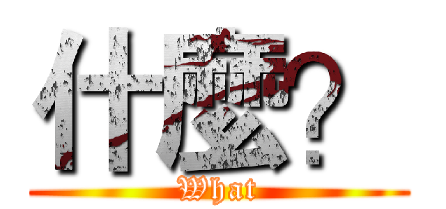 什麼？ (What)