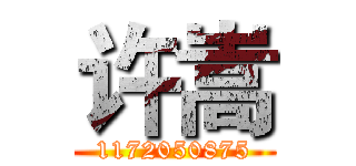 许嵩 (1172050875)
