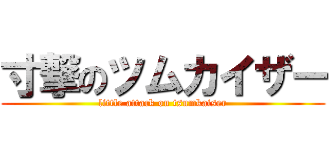 寸撃のツムカイザー (little attack on tsumkaiser)