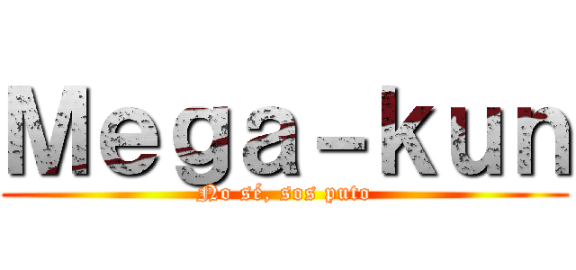 Ｍｅｇａ－ｋｕｎ (No sé, sos puto)