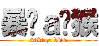 暴戾ａ战猴 (savage dkw)