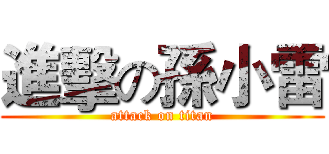 進擊の孫小雷 (attack on titan)