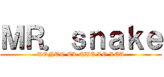 ＭＲ．ｓｎａｋｅ (TONTO EL QUE LO LEA)