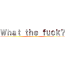 Ｗｈａｔ ｔｈｅ ｆｕｃｋ？ (attack on titan)