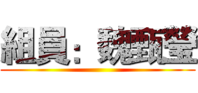 組員：魏甄瑩 ()
