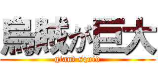 烏賊が巨大 (giant squid)