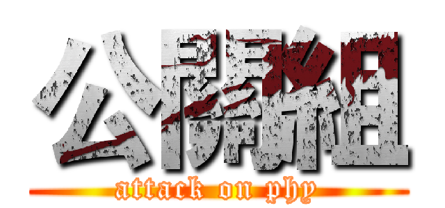 公關組 (attack on phy)