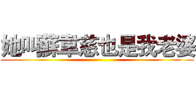 她叫蘇韋慈也是我老婆 ()