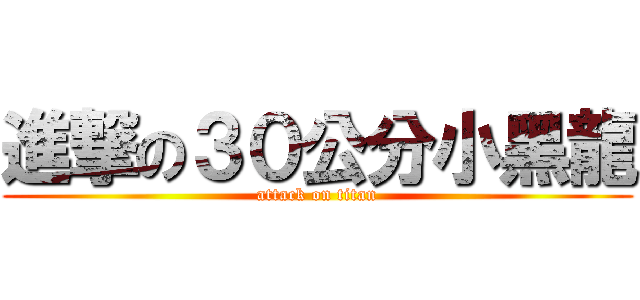 進撃の３０公分小黑龍 (attack on titan)