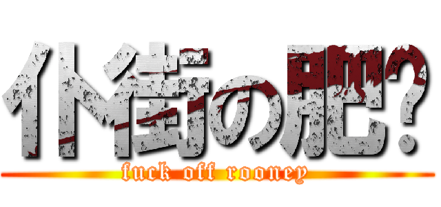 仆街の肥閪 (fuck off rooney)