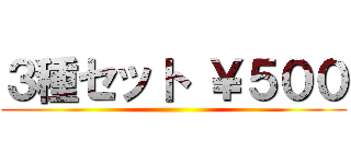 ３種セット ￥５００ ()