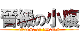 晉級の小腹 (level up on abdomen)