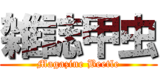 雑誌甲虫 (Magazine Beetle)