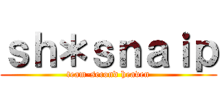 ｓｈ＊ｓｎａｉｐ (team-second heaven)