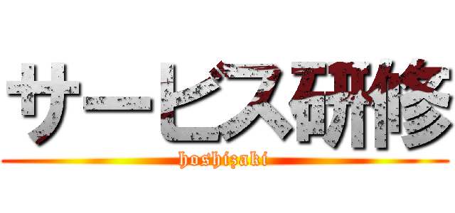 サービス研修 (hoshizaki)