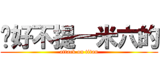 說好不提一米六的 (attack on titan)