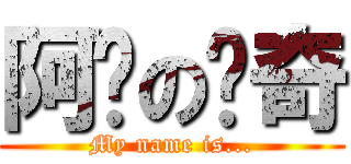 阿鑫の传奇 (My name is...)