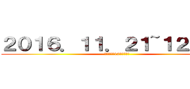 ２０１６．１１．２１~１２．１７ (受注分　※12月完工案件)