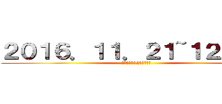 ２０１６．１１．２１~１２．１７ (受注分　※12月完工案件)