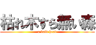 枯れ木すら無い森 (a bald head)