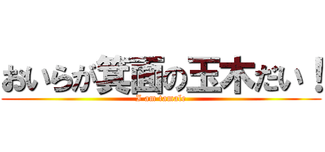 おいらが箕面の玉木だい！ (I am tamale)