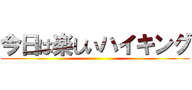 今日は楽しいハイキング ()