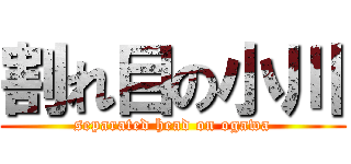 割れ目の小川 (separated head on ogawa)