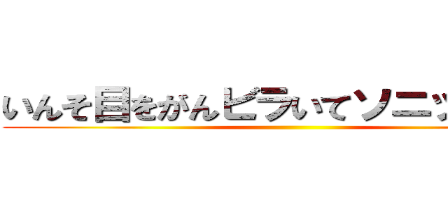 いんそ目をがんビラいてソニック見る ()