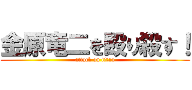 金原竜二を殴り殺す！ (attack on titan)