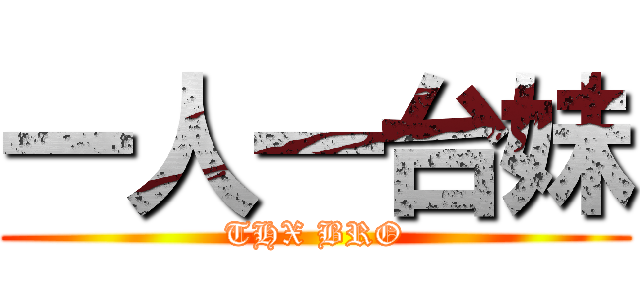 一人一台妹 (THX BRO)