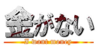 金がない (I want money)